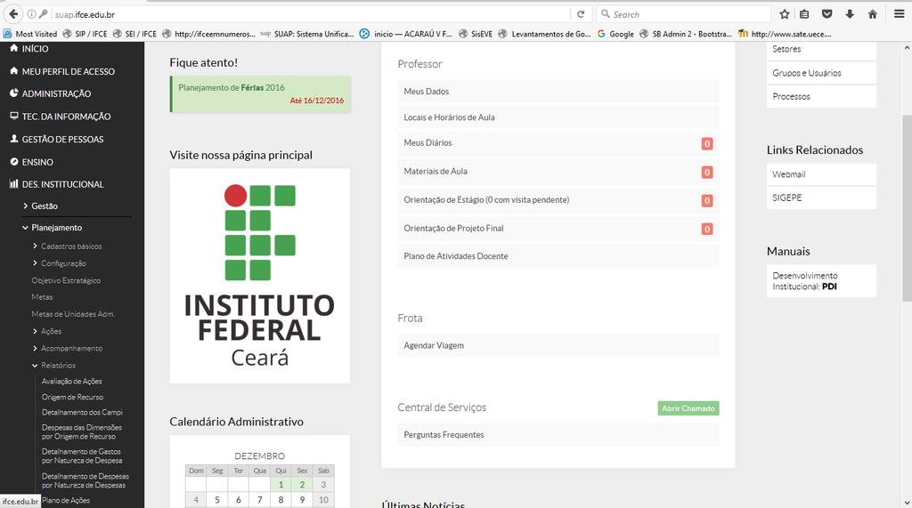 1. Ajuste de Ações O ajuste de ações corresponde à etapa do planejamento que é realizada após a validação das ações cadastradas pelos campi, isto é, cada ação passa por uma análise da Unidade