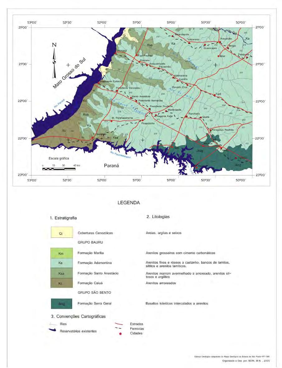 Figura 6 Mapa Geológico do Oeste