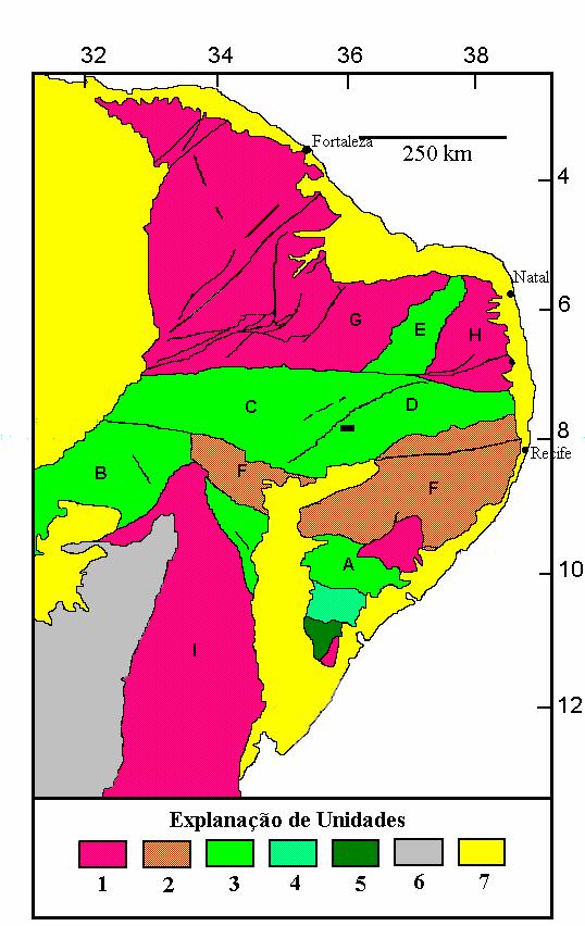 25 leucocráticos e blocos granuliticos. O TAP é constituído por supracrustais de natureza sedimentar (Complexo Sertânia) com contribuição vulcânica. Os granitóides brasilianos são restritos ao TAP.