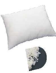 Almofada Conforto - Flocos de espuma Revestimento em tecido 50% Algodão e 50% poliester ou tecido TNT.