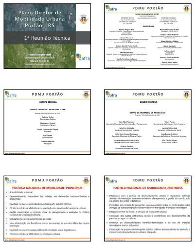 PDMU de Portão/RS - Relatório do Processo Participativo 19 Cópia dos Slides da
