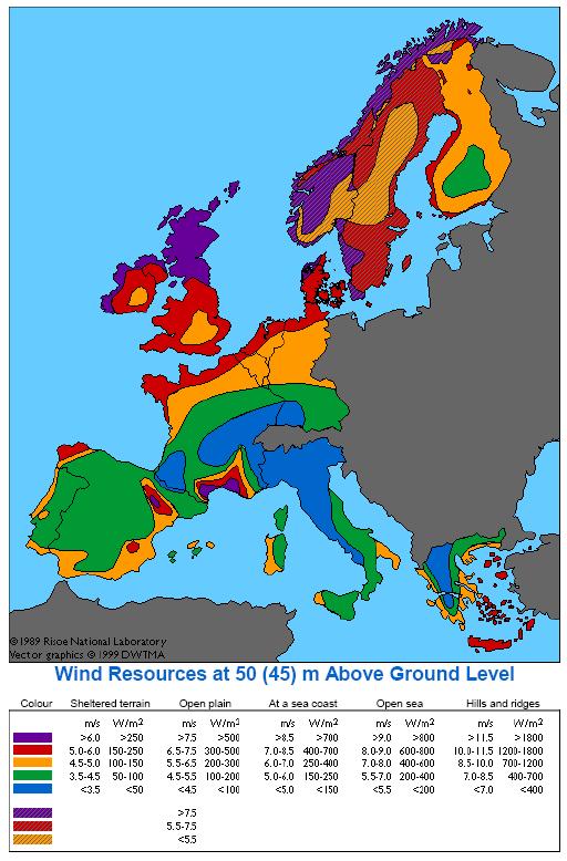 Fonte eólica Atlas Europeu Atlas