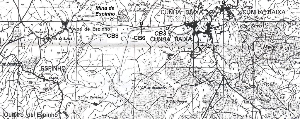 Nesta região considerámos também uma visita preliminar às antigas minas de Pinhal do Souto e da Freixiosa perto de Mangualde, e das Minas da Abrutiga e do Mondego Sul, perto de Ázere e da