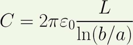 Aqui, carga e campo elétrico E estão relacionados como Carga total +q Carga total -q Resolvendo para o campo E: Da relação C= q/v, então temos (Capacitor cilíndrico) Trajetória de integração
