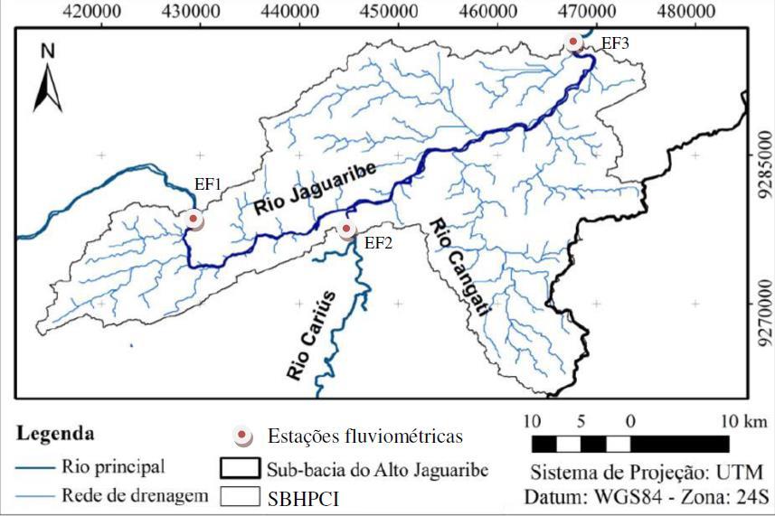 A segunda área de estudo foi a Sub-bacia Hidrográfica Patos/Cariús/Iguatu (SBHPCI), situada no alto sertão nordestino, com precipitação anual entre 400 e 800 mm (LANDIM, 2014).