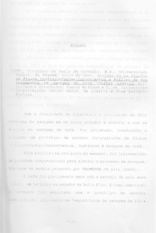 EXTRA TO PINTO, Francisco de Assis de Carvalho, M.S., Universidade Federal de Viçosa, julho de 1993.