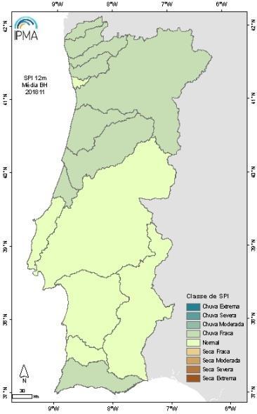 Evolução até ao final do mês A evolução da situação de seca para o mês seguinte baseia-se na estimativa do índice PDSI, para cenários diferentes de ocorrência da quantidade de precipitação.