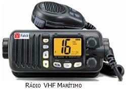 Um transceptor de VHF compõe-se basicamente do seguinte: Controle de volume que permite regular o som audível Limitador de ruídos (Squelch) que permite um ajuste do ruído na recepção, para conforto
