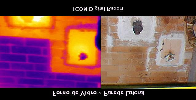 imagem 01: A aplicação da termografia na inspeção da alvenaria de fornos fornece inúmeras informações a respeito dos diferentes tipos de materiais