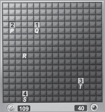 Quatro quadrados em um tabuleiro 16 16 foram abertos, e os números em suas faces indicam quantos dos seus 40 no canto inferior direito é o número total de minas no tabuleiro, cujas posições foram