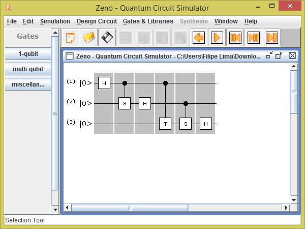 173 Entre os simuladores usados para a simulação de circuitos quânticos está o simulador Zeno.