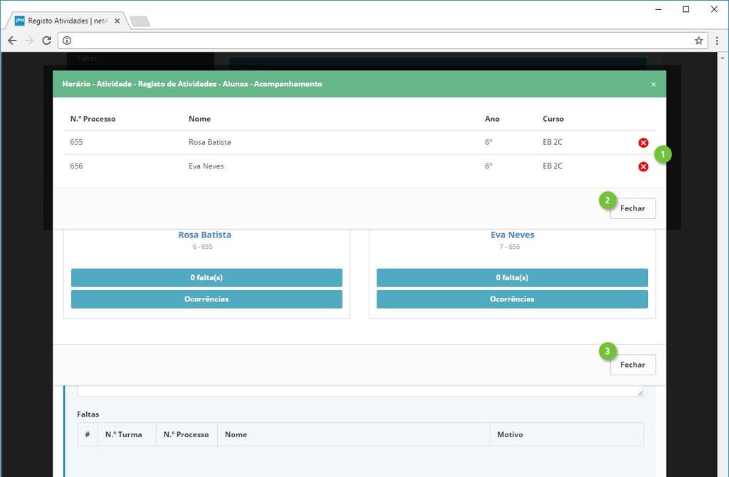 configuração adicional por parte do estabelecimento de ensino).