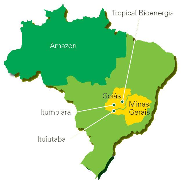 BP Biocombustíveis no Brasil Dados atuais de capacidade(*): Capacidade (milhões de toneladas) Produção (milhões de litros de etanol equivalente) Tropical