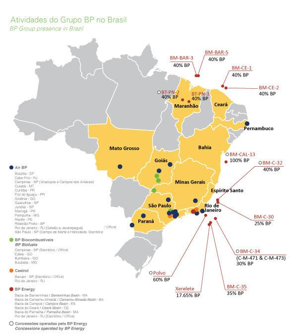 BP no Brasil: Presente em 11