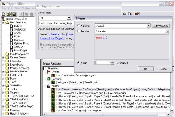 Figura 8 Programação Visual no Trigger Editor do Warcraft III. Sound Editor: Permite alterar as músicas e efeitos sonoros do jogo.