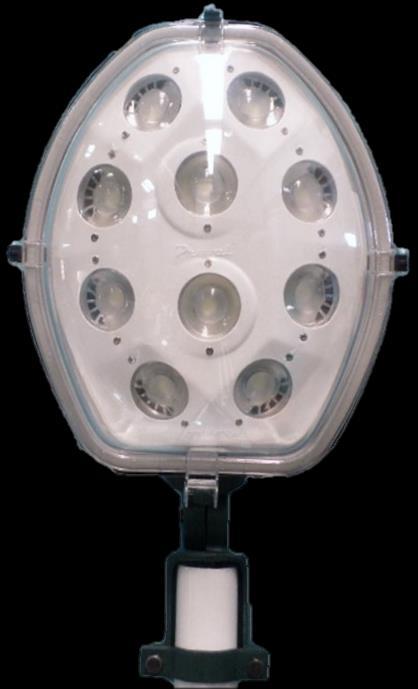Luminária Led AC - Externo PVA/110R Potência Led AC 40W Lente optica L2 Tomada Relé fotoeletrico Opcional Vida útil do LED 50.