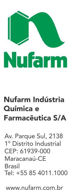 IR Nufarm Nufarm Indústria Química e Farmacêutica S/A A,,_ Pa,9.,.: Sul, 213B 1' Di-:.tnto lndustti.:il CEP: 61939-(X)Q M.ir.it;:il'\,ití~CE Br,asil T I: +SS 85 401 LI0OO U46 PRIME www. nuform.com.