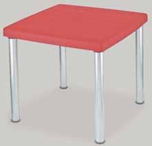 ANODIZED ALUMINUM LEGS, NATURAL COLOR.