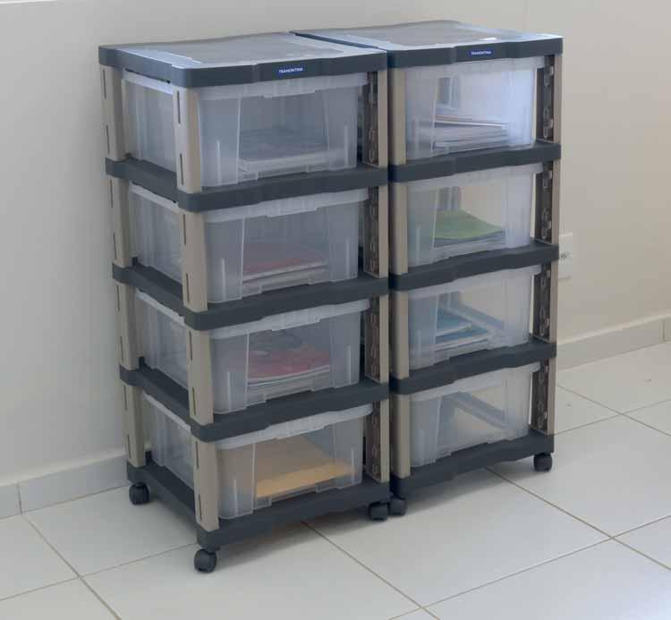 950 mm 92562/011 Gaveteiro Office 4 Gavetas Office Drawer with 4 Slots Cajonera Office con 4 Cajones GAVETEIRO OFFICE * Alturas dos gaveteiros considerando as rodas.