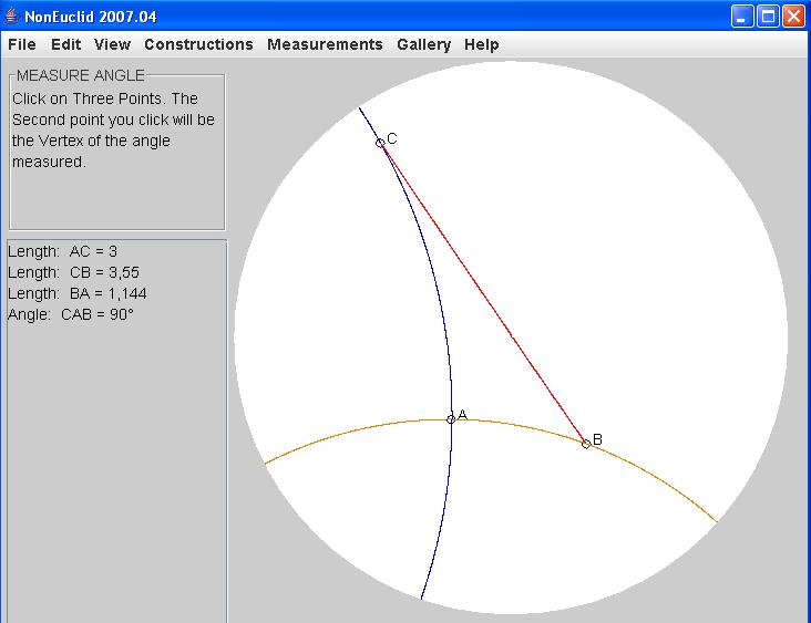 12 Após construir os triângulos, você pode obter a soma pedida, clicando em Measurements e em Measure Triangle.