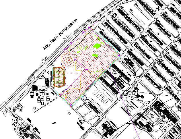 Área II Área destinada ao GIA, contendo as edificações de lazer do CPORAER-SJ; e Área III área destinada ao ICEA, contendo o campo de futebol principal e mais um espaço físico útil para a criação da