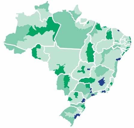 Associação Brasileira das Empresas Aéreas Má distribuição geográfica O transporte aéreo de passageiros está concentrado em poucas regiões atualmente Transporte aéreo por meso-região IBGE (2012) 98