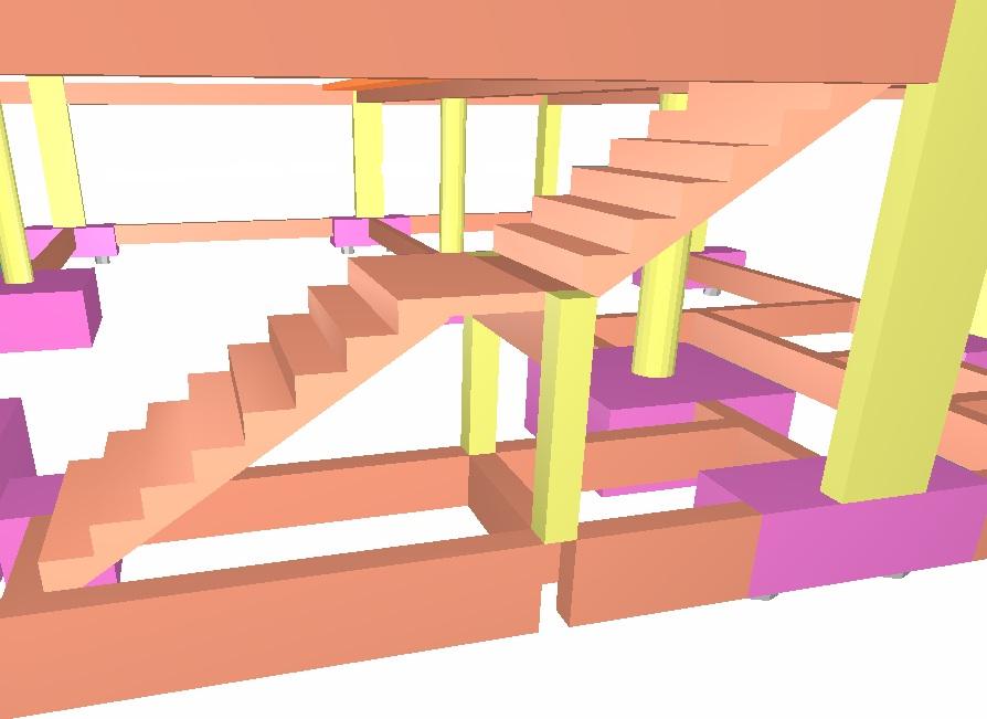 Inserindo os pilaretes e viga do patamar da escada Inicialmente, iremos introduzir no nosso modelo os pilaretes que servirão de apoio para o patamar da escada.