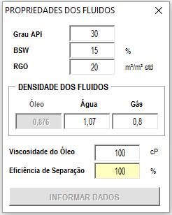 formulário de entrada de dados correspondente.