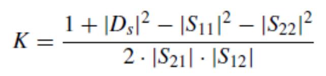 Projeto usando parâmetro S: 1) Estime a estabilidade (k>1)