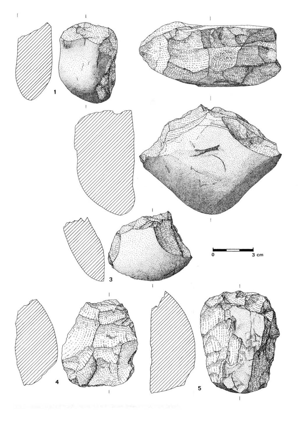 Fig. 1 - Materiais paleolíticos do Reduto de