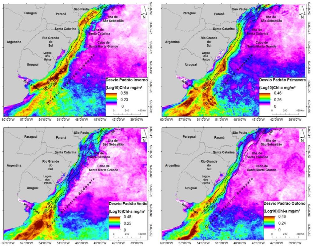 A B C D Figura 4 Imagens dos desvios padrões sazonais da CSAT