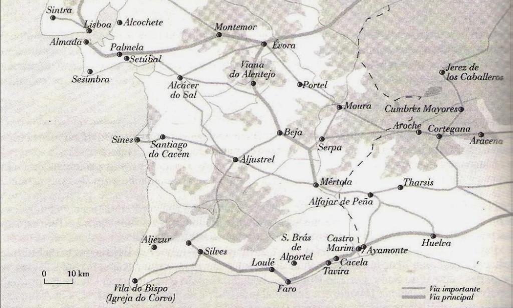 11-Santarém; 12- Lapa do Fumo; 13-Torres Vedras; 14-Alcácer do Sal.