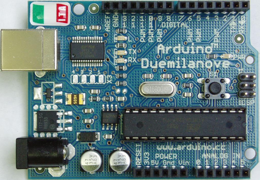 Pinos e conexões do Arduino reset 13 pinos digitais (0 V ou 5 V) (INPUT/OUTPUT configurável) Microcontrolador Atmega328 USB Alimentação Auxiliar pinos de alimentação (5 V) e terra (GND = 0 V) Fonte