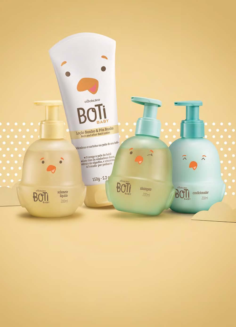 BABY & KIDS BOTI BABY 0 A 2 ANOS TESTADO POR PEDIATRA LOÇÃO HIDRATANTE DE BANHO E PÓS BANHO, 150 g 70692 R$ 36,90 R$ 25,80 economize R$ 11,10 Com óleo de amêndoas doces, extrato de algodão e vitamina