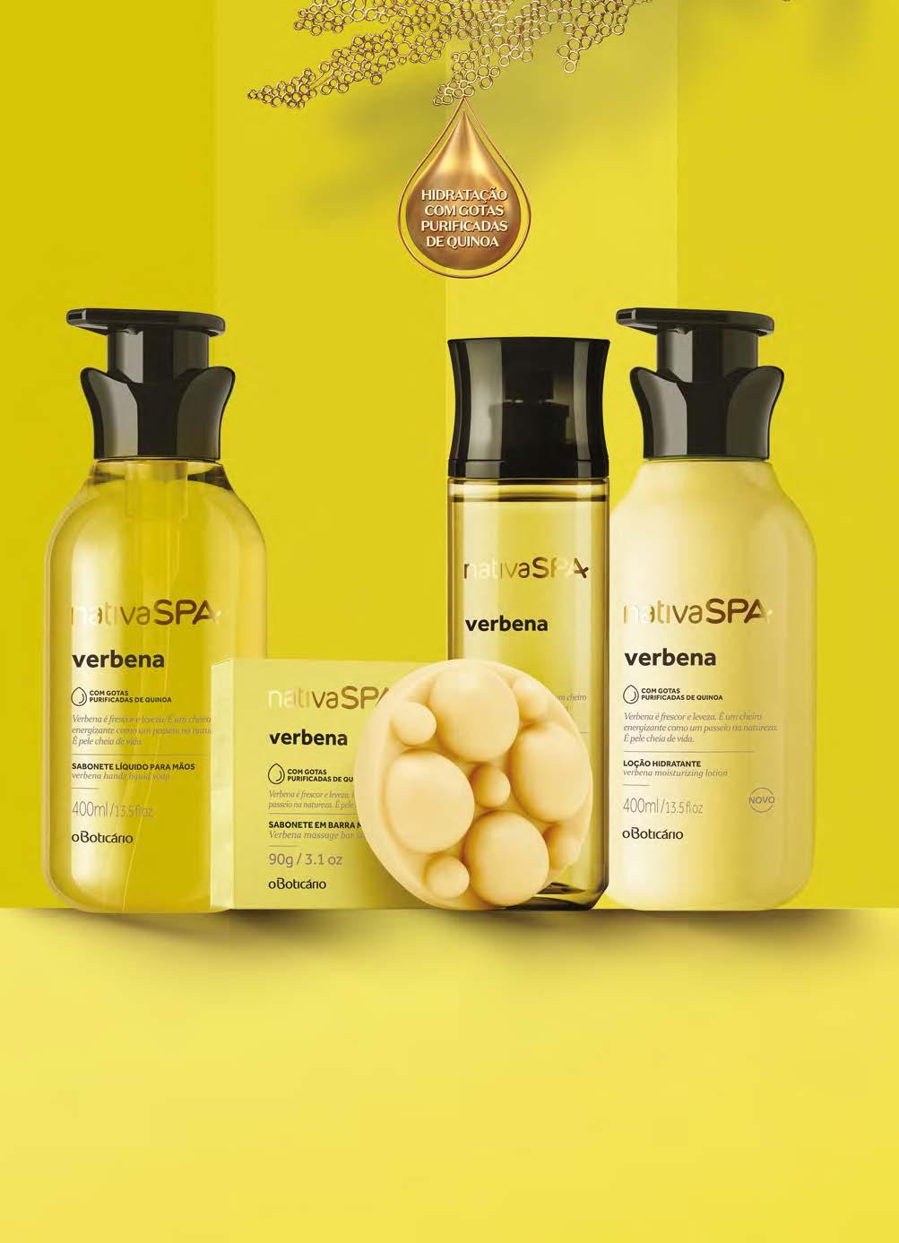 CORPO E CABELO NATIVA SPA VERBENA CORPO SABONETE LÍQUIDO PARA MÃOS, 400 ml 72484 R$