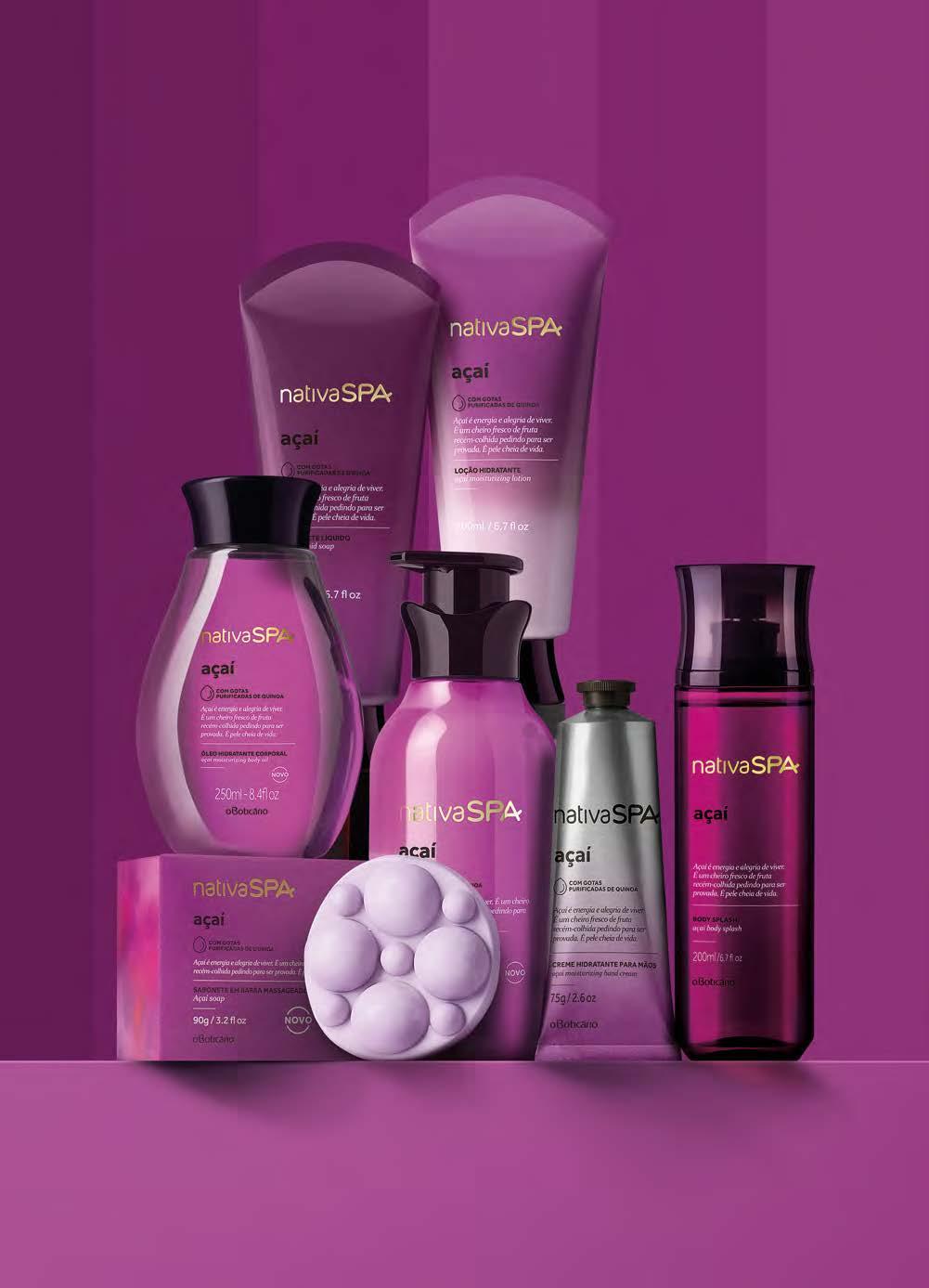 CORPO E CABELO NATIVA SPA AÇAÍ CORPO SABONETE LÍQUIDO CORPORAL, 200 ml 71197 R$ 23,90 30% DE DESCONTO ÓLEO HIDRATANTE CORPORAL, 250 ml 27646 R$ 67,90 R$ 46,90 economize R$ 21,00 LOÇÃO HIDRATANTE