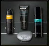 PRODUTOS EM TAMANHO REDUZIDO KIT MEN PARA VIAGEM 23782 R$ 62,90 Sabonete perfumado, 90 g Balm após barba, 40 g Antitranspirante desodorante