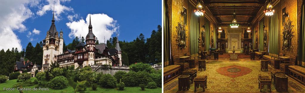 24 de maio de 2019 - Sexta-feira SINAIA - CASTELO DE PELES - CASTELO DE BRAN - BRASOV Café da manhã e saída para visita ao Castelo de Peleş, residência de verão dos Reis da Romênia e considerado por