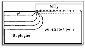 59 Figura 19: Efeito das cargas positivas acumuladas no SiO 2 (BECK, 1997) Este processo afeta a corrente de fuga total do dispositivo, a estabilidade em longo prazo, o nível de ruído e a resistência