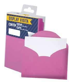 Color Mais Vergê Com 20 envelopes + 20 cartões Envelopes de 80gr com 80mm X