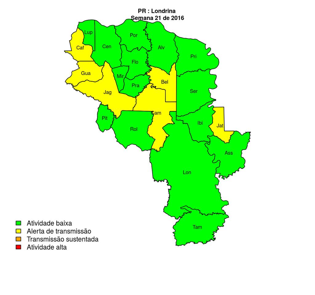 Regional Londrina Ibiporã Lupionópolis Alvorada do Sul Assaí Bela Vista do Paraíso Cafeara Cambé Centenário do Sul Florestópolis Guaraci Jaguapitã Jataizinho Londrina Miraselva Pitangueiras Porecatu