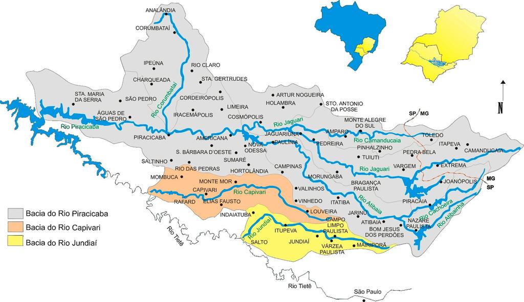 621 km² Bacia do Rio Jundiaí 1.