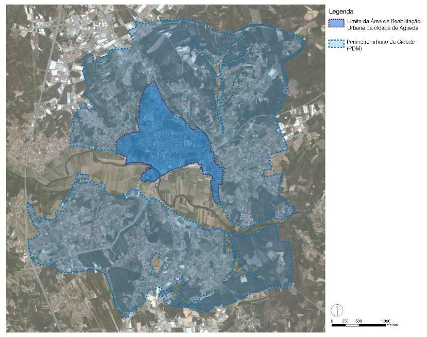 Figura 13. Enquadramento territorial da ARU da Cidade de Águeda no perímetro urbano definido no PDM de Águeda Fonte: SPI, 2015 3.