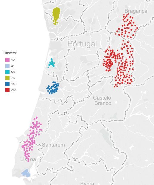 encontrados clusters significativos para outras idades.