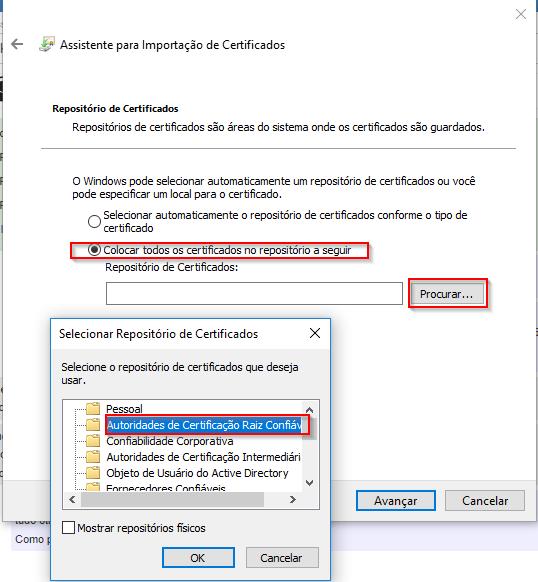 4.1. 5. Click em Instalar ; 6. Repita a instalação para os três certificados. 2.4. Atualização do Windows O último passo para corrigir o problema será instalar as atualizações do Windows.