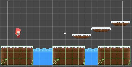 Figura 25 Tilemap com um componente do tipo Tile Map Collider 2D Inicie o jogo no modo Play e podemos ver que agora o