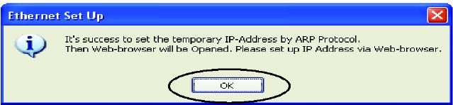 Se foi selecionada uma impressora que não tem um endereço IP configurado, é possível configurar um endereço IP
