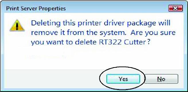 Selecione a opção Remove driver and driver package (Remover