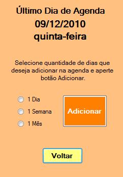 Os compromissos já atendidos poderão ser identificados clicando na caixa de seleção. A lista vermelha indica que existe algum compromisso marcado para o referido dia.