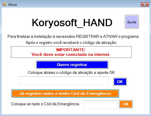 5 - Ao abrir a página de internet da Koryosoft. Insira o n de série.